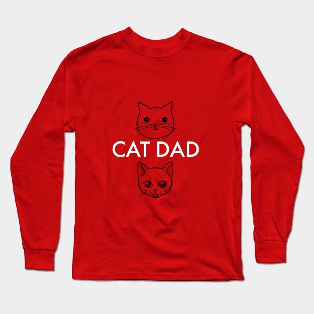 Cat Dad Long Sleeve T-Shirt by Artistic Design